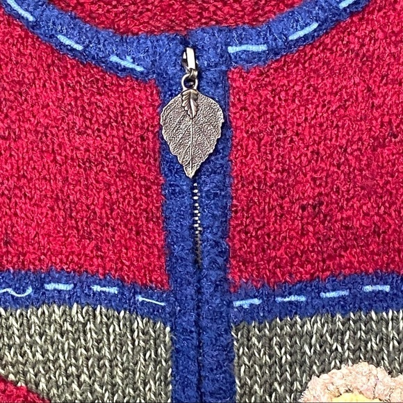 KORET Women's Floral Embroidered Wool Blend Cardigan Sweater BOHO Festiva… - Picture 4 of 12